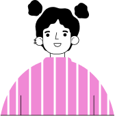 Simple cartoon-like illustration of a person in pink and white striped shirt